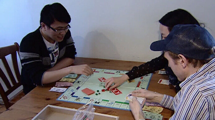 Monopoly game under at Monopolatte Cafe in Ottawa