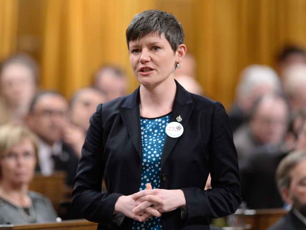 NDP MP Megan Leslie speaks during question period