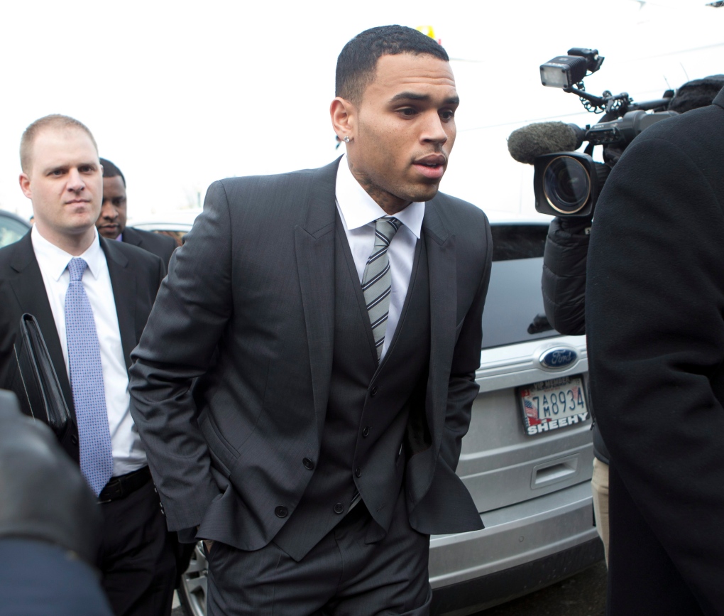 Chris Brown arrives at Superior Court