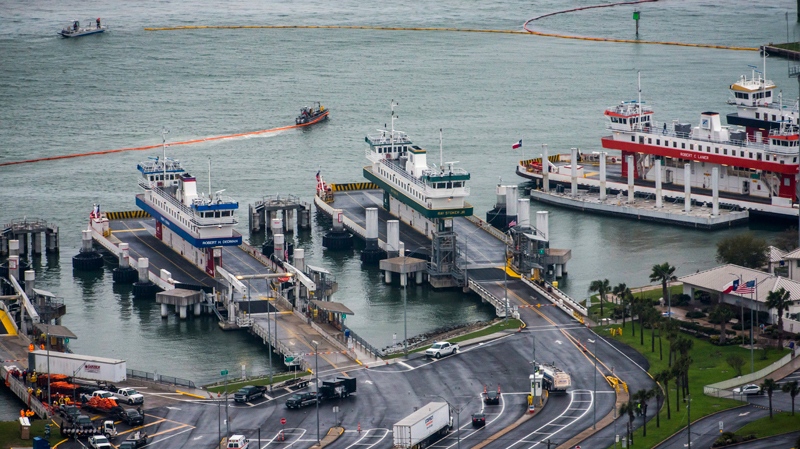Galveston-Bolivar Ferry terminal in Galveston