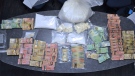 EPS officials released a photo showing cash and drugs seized in a drug bust on March 21, 2014. Supplied.