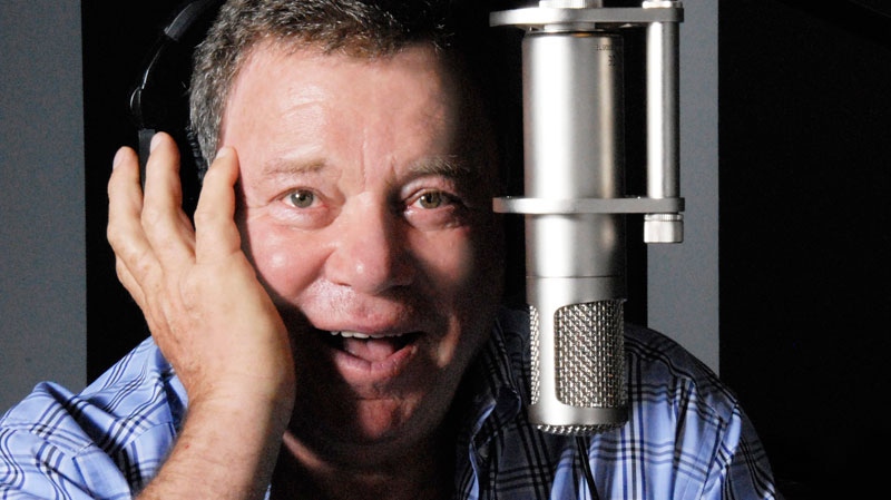 William Shatner is shown in a handout photo. Shatner has boldly ventured into a new space-themed project: a spoken-word, cover-tune album that the former 'Star Trek' captain felt was a risk when he recorded it.