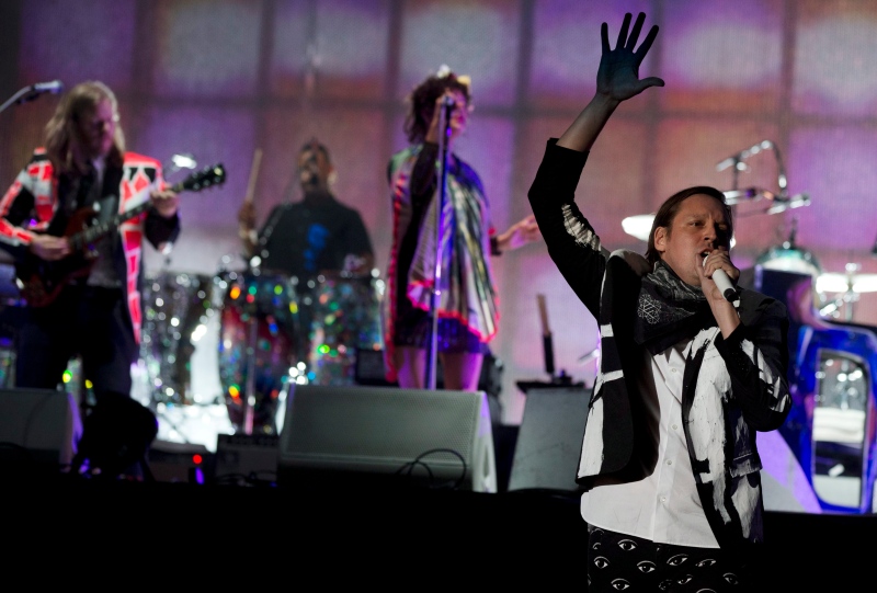 Arcade Fire performs at the 15th edition of the Vive Latino music festival in Mexico City, Mexico, Friday, March 28, 2014. (AP / Rebecca Blackwell)