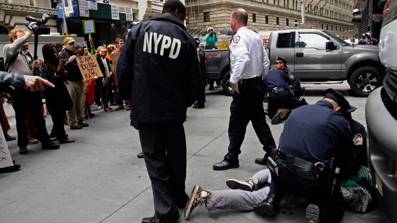 Police arrest marchers from Zuccotti Park's 'Occupy Wall Street'