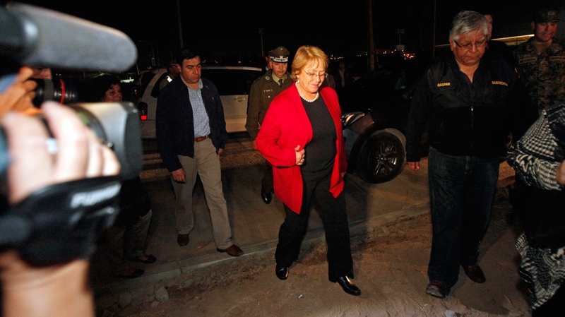 Chile's President Michelle Bachelet in Arica