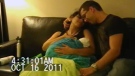 Nancy Salgueiro and her husband Mike Carreira hold their newborn baby boy in Ottawa on Sunday, Oct. 16, 2011. (Facebook)
