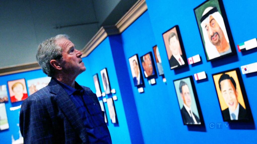 George W. Bush paints portraits of leaders