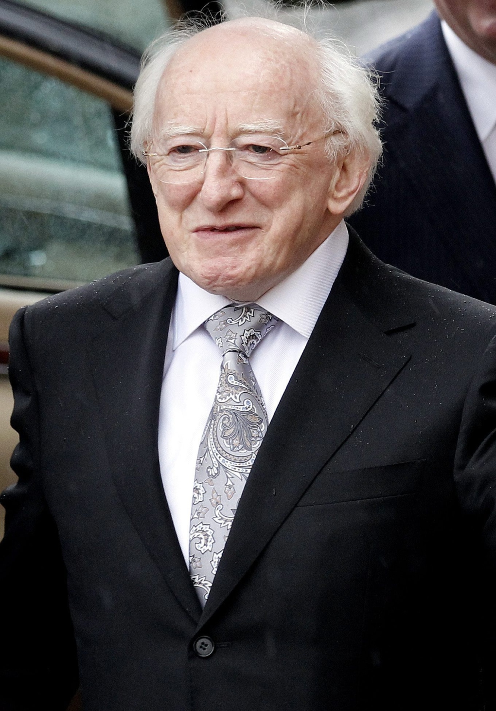 Michael D Higgins arrives for his inauguration 