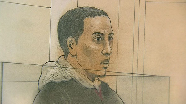 Abdullahi Mohamoud, 22, is seen in this court sketch. 
