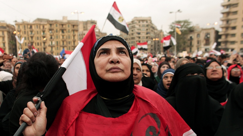 Egyptian woman in Cairo's Tahrir Square, 2012