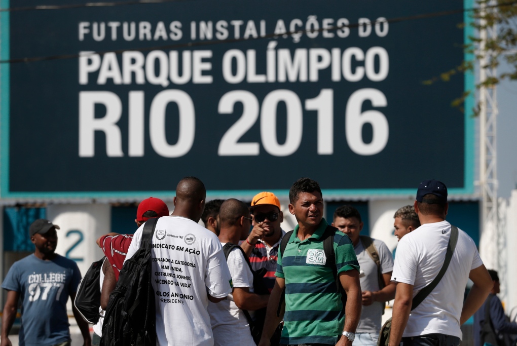 Olympic venue workers on strike in Rio