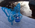 Butterflies, candles and balloons, all in purple - Tori Stafford's favourite colour - were at a vigil held in her honour, five years after her disappearance, in Woodstock, Ont. on Tuesday, April 8, 2014. (Chuck Dickson / CTV London)