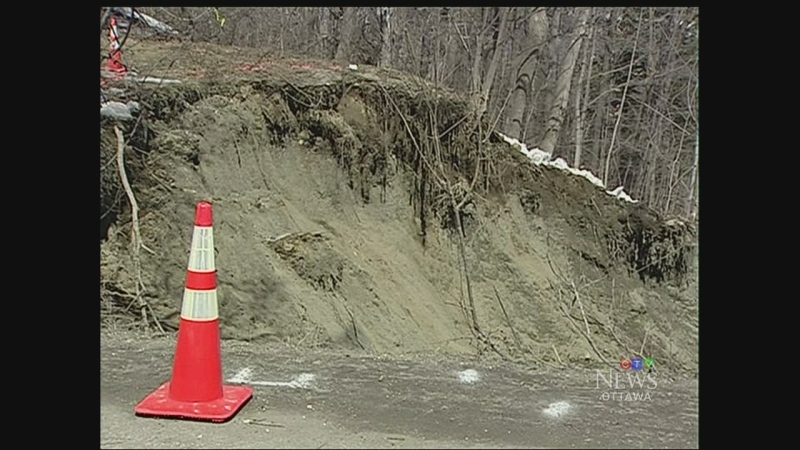 CTV Ottawa:  Landslide on Highway 105