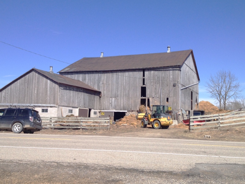 The farm property formerly belonging to Dellen Millard is seen on Roseville Road in North Dumfries, Ont., on Friday, April 11, 2014. (Kevin Doerr / CTV Kitchener)