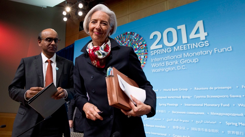 Christine Lagarde, right, & Tharman Shanmugaratnam