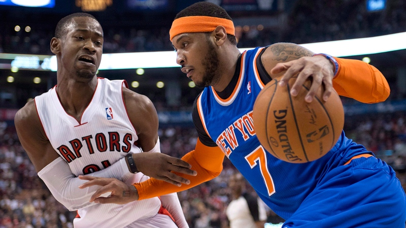 Raptors and Knicks in action