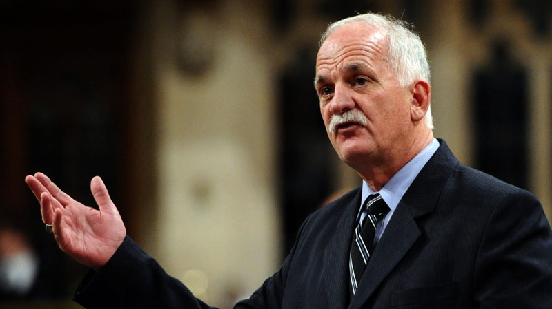 Public Safety Minister Vic Toews is seen speaking in the House of Commons on Oct. 24, 2011