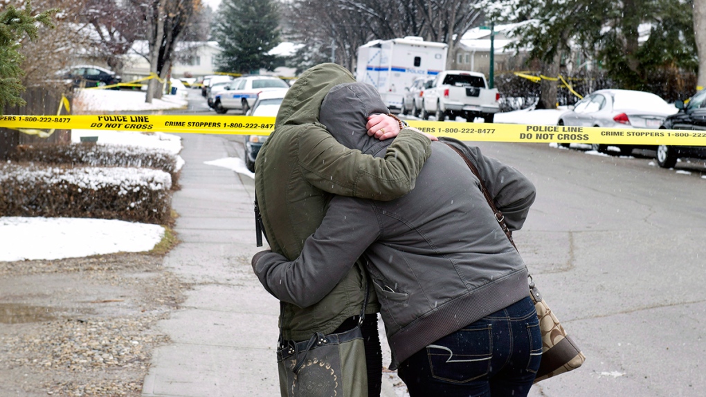 Calgary stabbing scene