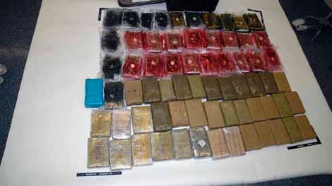 Cocaine seized in a recent drug bust is seen in this photo provided by RCMP.