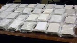 Cocaine seized in a recent drug bust is seen in this photo provided by RCMP.