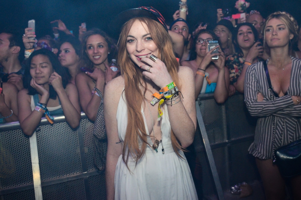 Lindsay Lohan at Coachella 2014