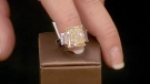 An 18 carat yellow diamond is seen on Canada AM, Wednesday, Oct. 26, 2011.