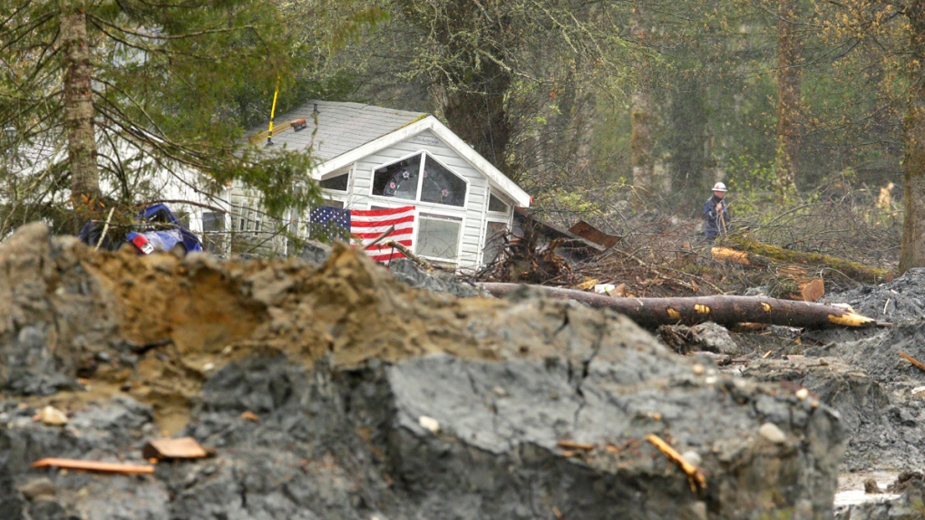 Mudslide aftermath in Oso, Washington