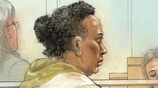 Hyacinth Moore appears in a Toronto courtroom on Thursday, Oct. 27, 2011.