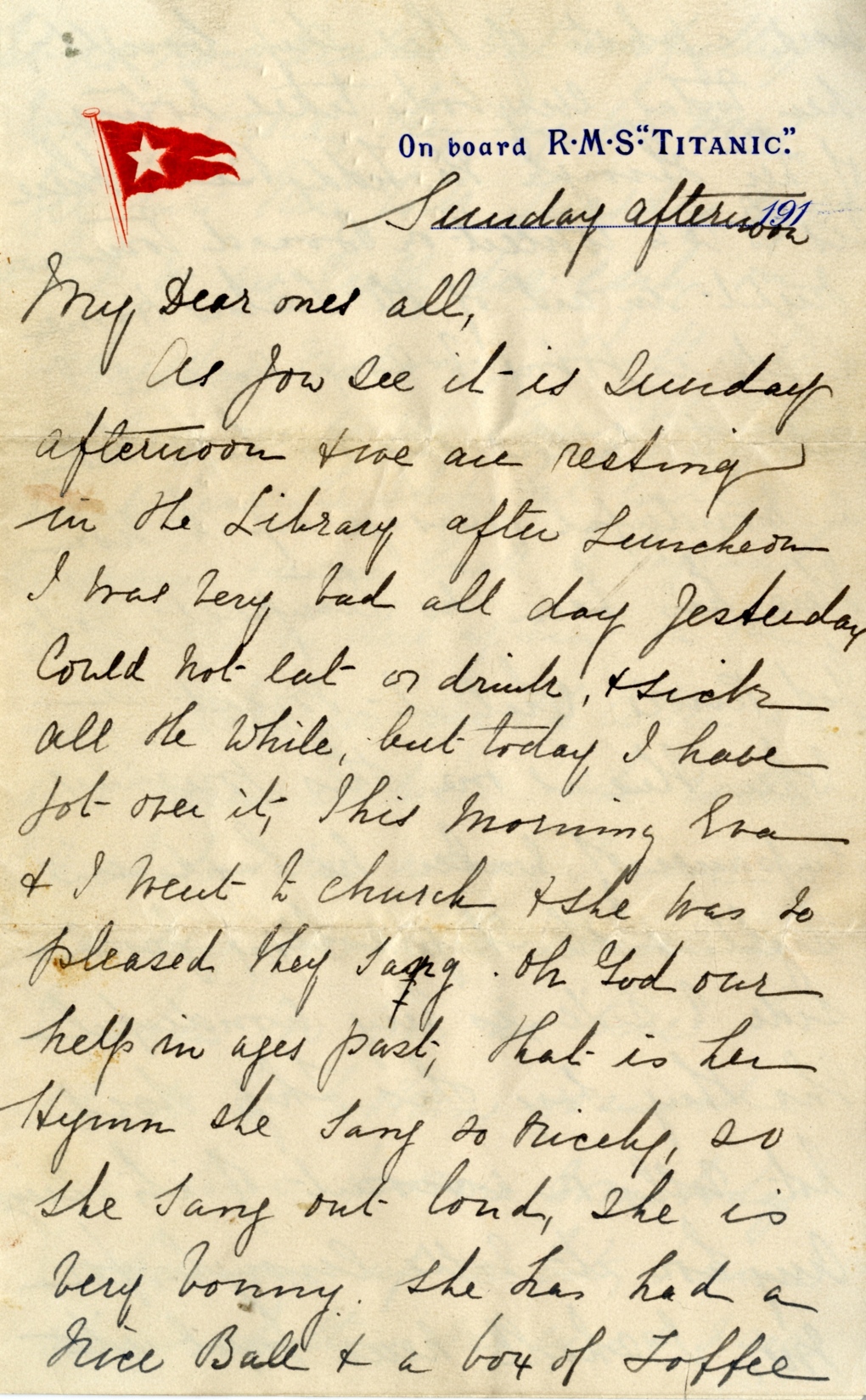 Rare Titanic letter to be auctioned