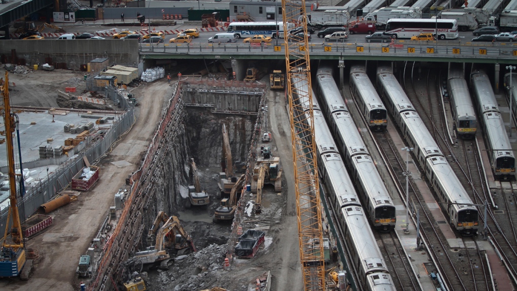 Tunnel construction, Hudson Yards, New York