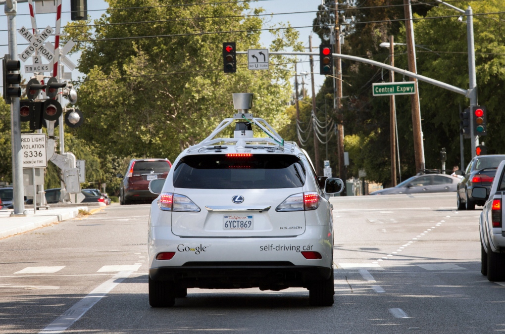 Google's driverless car in Mountain View, Calif.