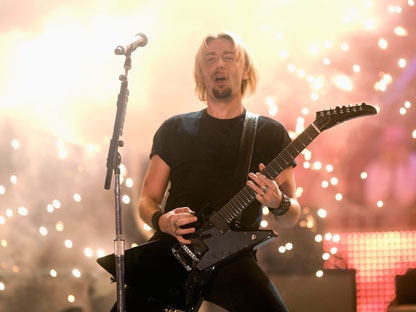 Chad Kroeger performs with Nickelback at the MuchMusic Video Awards in Toronto on Sunday June 21, 2009. THE CANADIAN PRESS/Nathan Denette