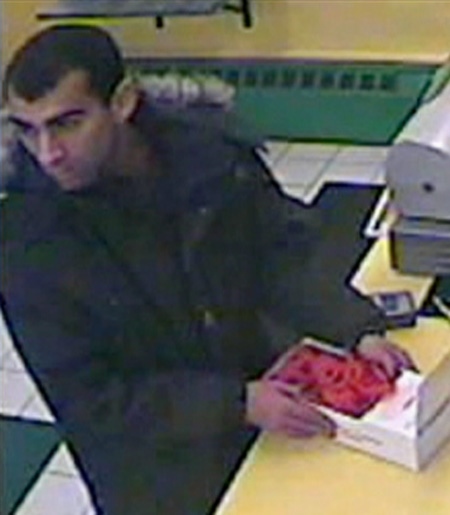 Police say a suspect grabbed a box of poppies off a Pizza Nova counter on The Queensway near Royal York around late Monday.