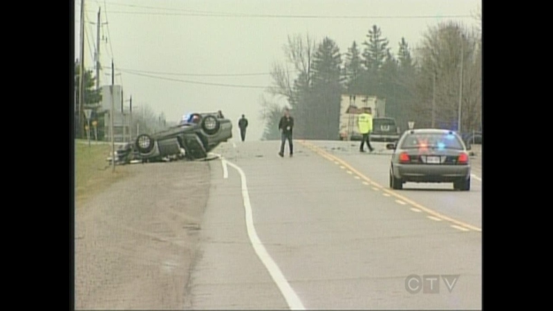 Extended video of a fatal collision near Highway 2, west of 31st Line in Zorra Township.