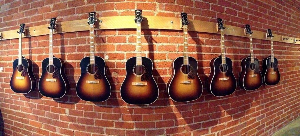Gibson guitars made from Woody Guthrie's home