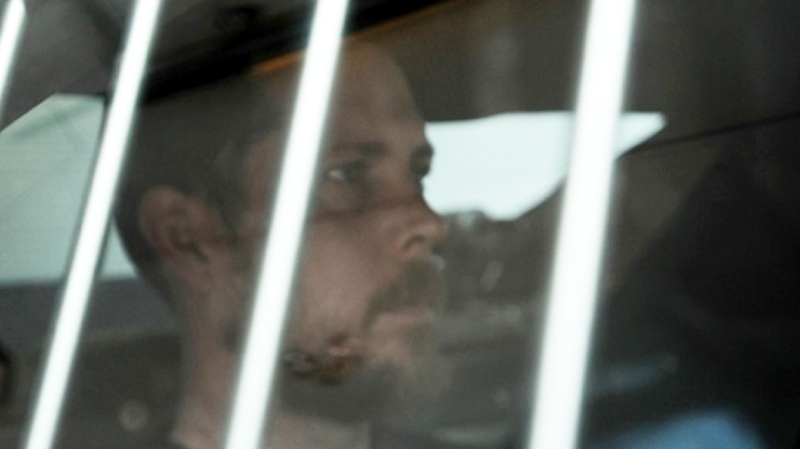 Shooting suspect Kevin Addison arrives for a hearing at Nanaimo provincial court on May 1, 2014. (Nanaimo Daily News)