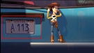 'A113' on a license plate in Toy Story (Disney / Pixar)
