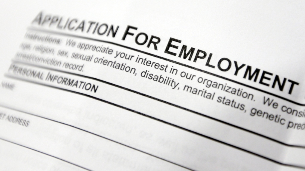 Employment application form in Hudson, N.Y.