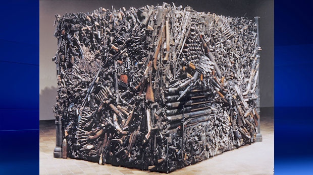 Sandra Bromley gun sculpture