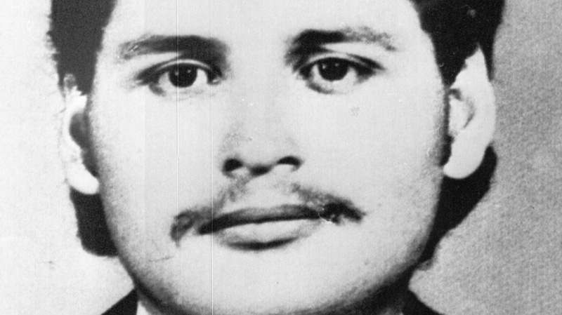 Undated 1970s file of Illich Ramirez Sanchez, also known as 'Carlos The Jackal'. (AP / French Police)