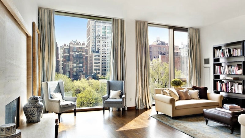 Jennifer Aniston new's apartment has three-bedroom, is 2,873 square foot and is located in New York's exclusive Gramercy Park area. (image courtesy Trulia)    