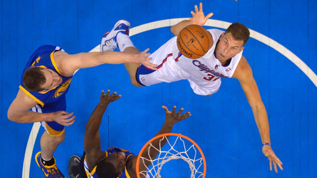 Blake Griffin scores a basket for the LA Clippers