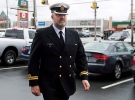 Lt. Derek De Jong arrives at his court martial in Halifax on Monday, May 5, 2014. (Andrew Vaughan / THE CANADIAN PRESS)