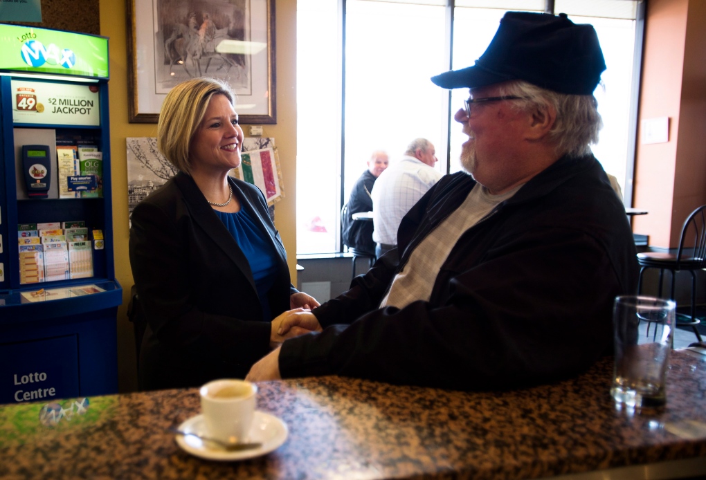 Andrea Horwath on campaign trail 