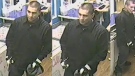 Police released three photos of a man who allegedly robbed a North Battleford business at knifepoint Monday night.
