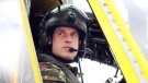 Britain's Prince William, the Duke of Cambridge, is seen at the controls of a Sea King helicopter on March 31, 2011. (AP / John Stillwell, PA)