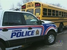 A police cruiser collided with a school bus in London, Ont. on Thursday, May 8, 2014. 