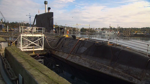 HMCS Corner Brook hit the ocean floor during a training exercise near Vancouver Island on Saturday, June 4, 2011.