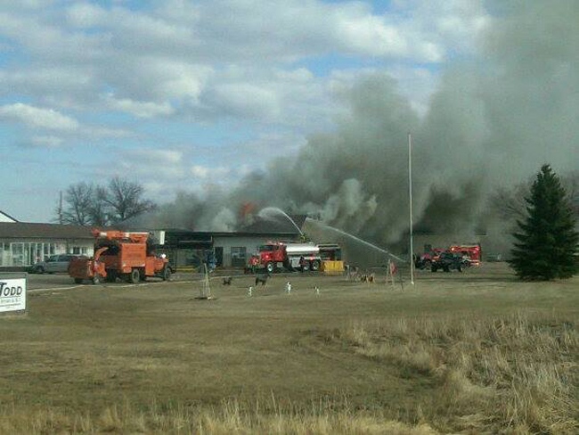 A motel in Canora, Sask. is substantially damaged after a fire on Sunday. 