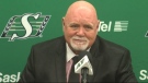 Former Saskatchewan Roughriders president and CEO Jim Hopson speaks at a news conference in this undated file photo. (Riderville.com)